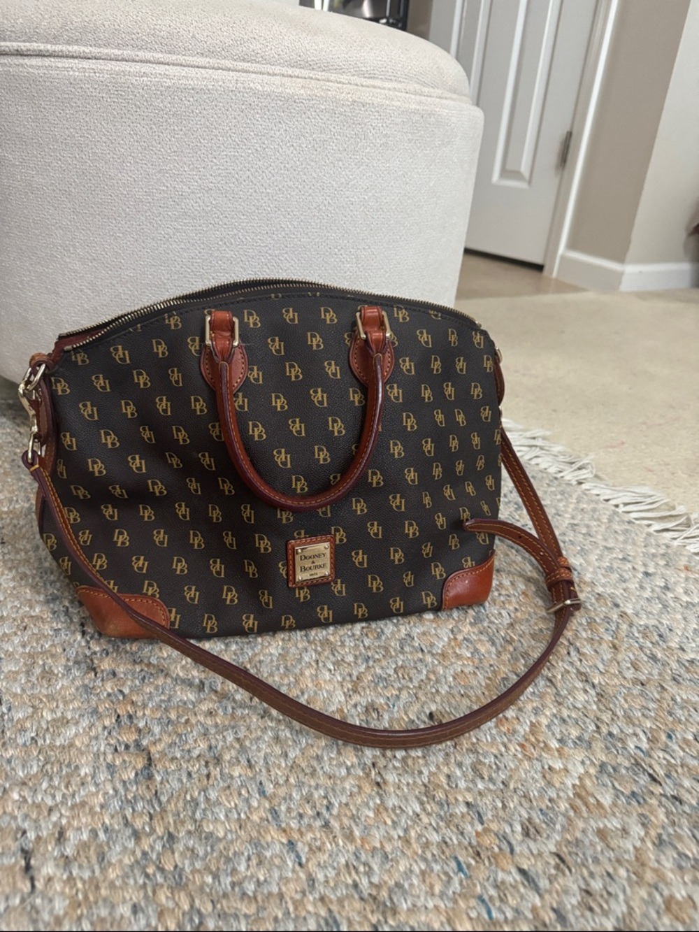 Dooney and Burke gretta geena satchel leather handbag